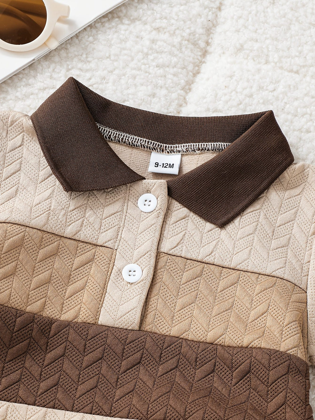 Color‑Block Textured Polo Short‑Sleeve Shirt & Shorts Set