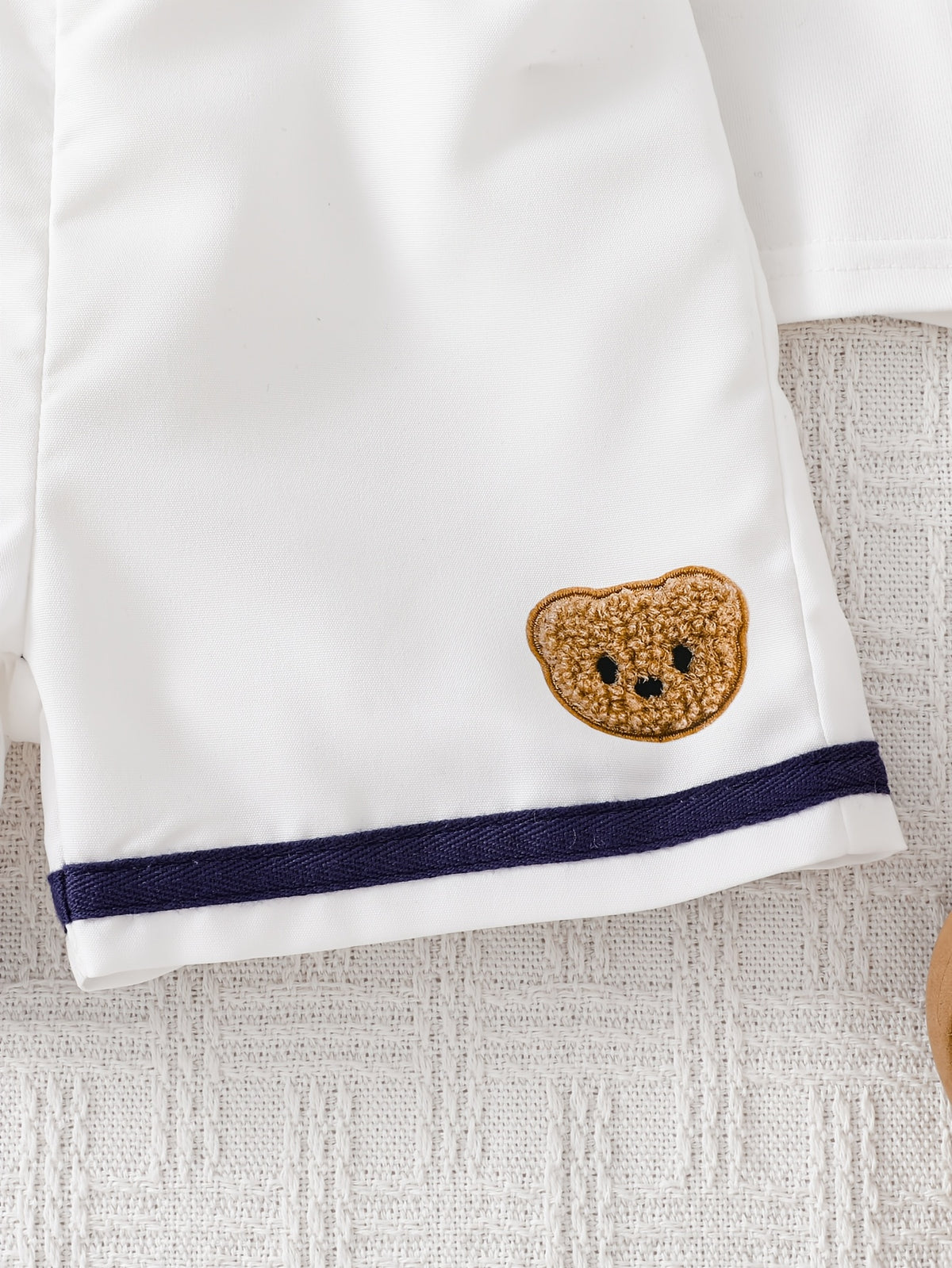 Short‑Sleeve Top & Shorts Set with Bear Embroidery
