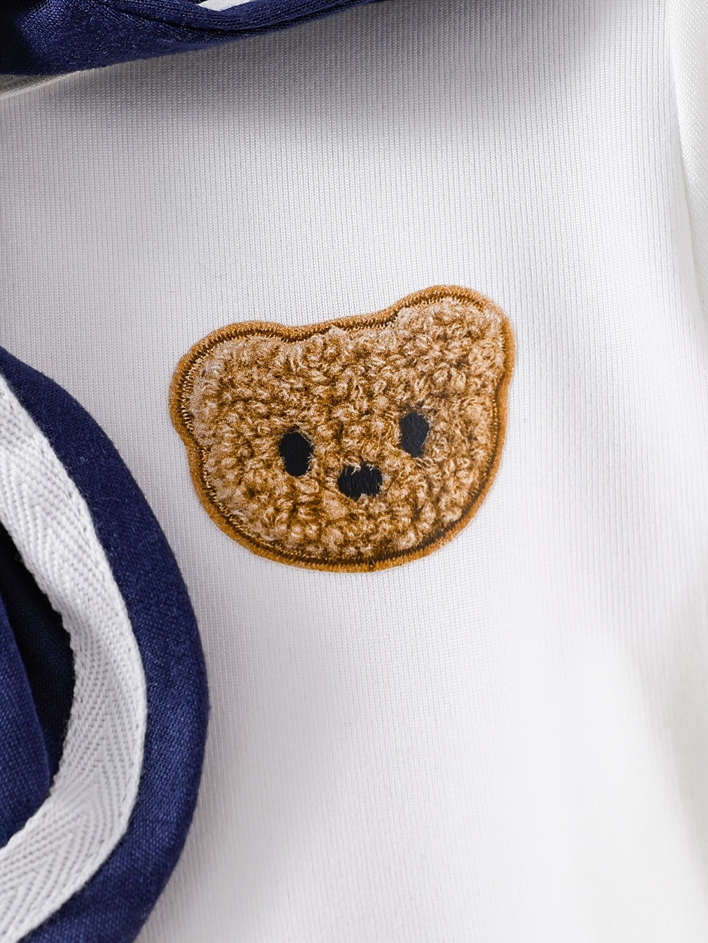 Short‑Sleeve Top & Shorts Set with Bear Embroidery
